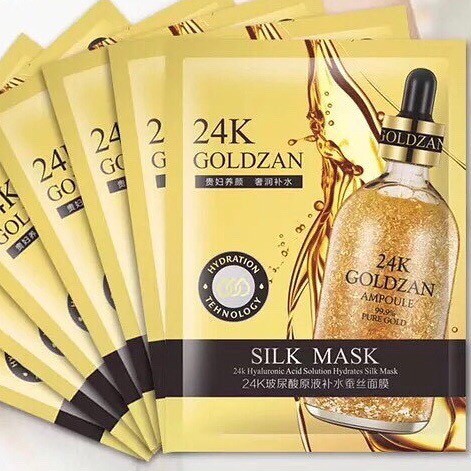 Mặt nạ lụa 24k Goldzan chính hãng – Hộp 10 miếng