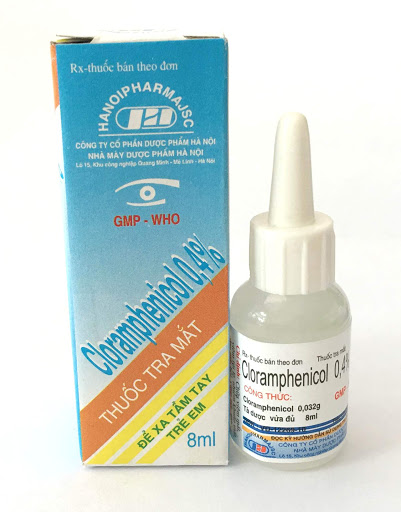 Thuốc tra mắt Cloramphenicol 0,4%